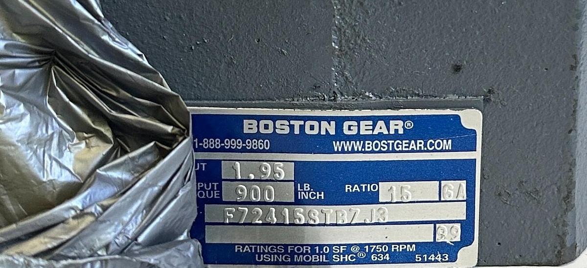 Used NEW BOSTON GEAR F724-15ST-B7-J3 / F72415STB7J3 WORM GEAR REDUCER 15:1 RATIO