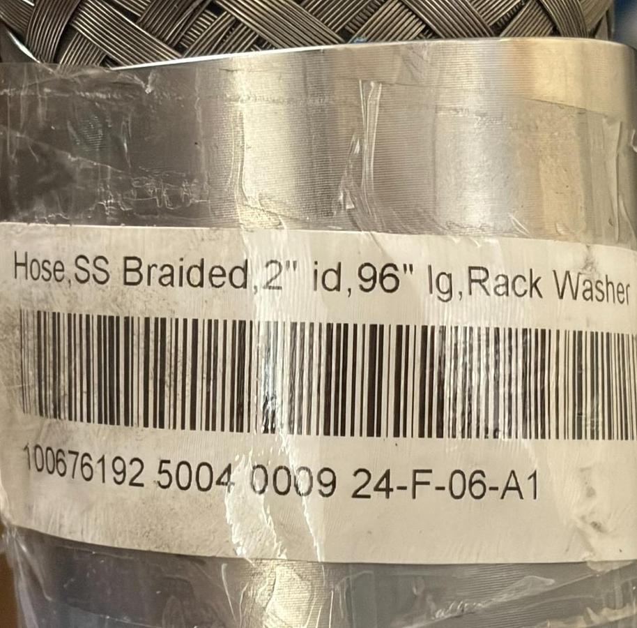Used Ace Sanitary SealRite 2" ID x 96" Stainless Steel Braided Sanitary Hose TriClamp