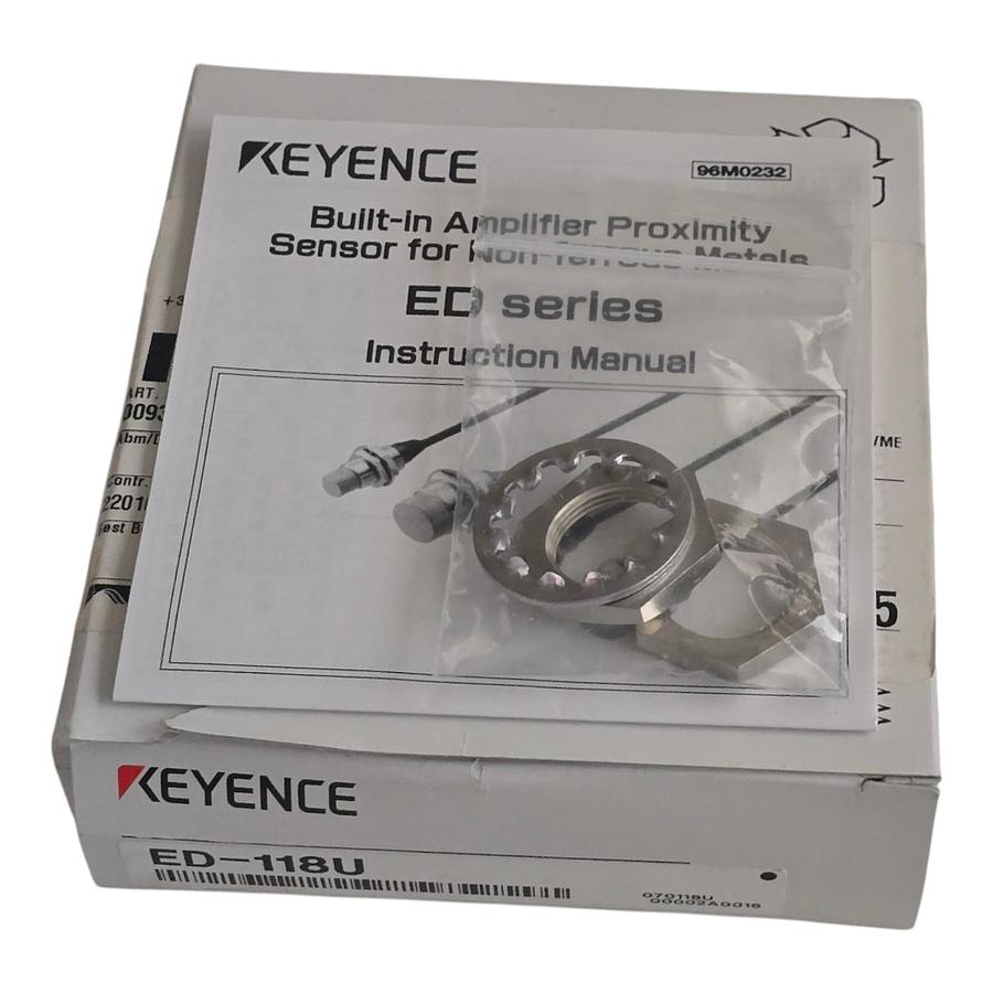 Used KEYENCE ED-118U | ED118U Inductive Proximity Sensor M18 NPN Unshielded Main Unit