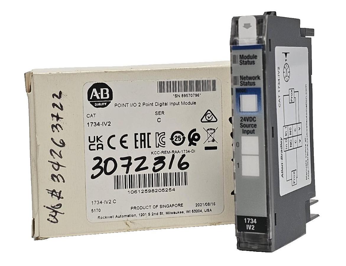 Used NIB ALLEN BRADLEY 1734-IV2 POINT I/O 2 POINT DIGITAL INPUT MODULE 1734IV2 SER. C