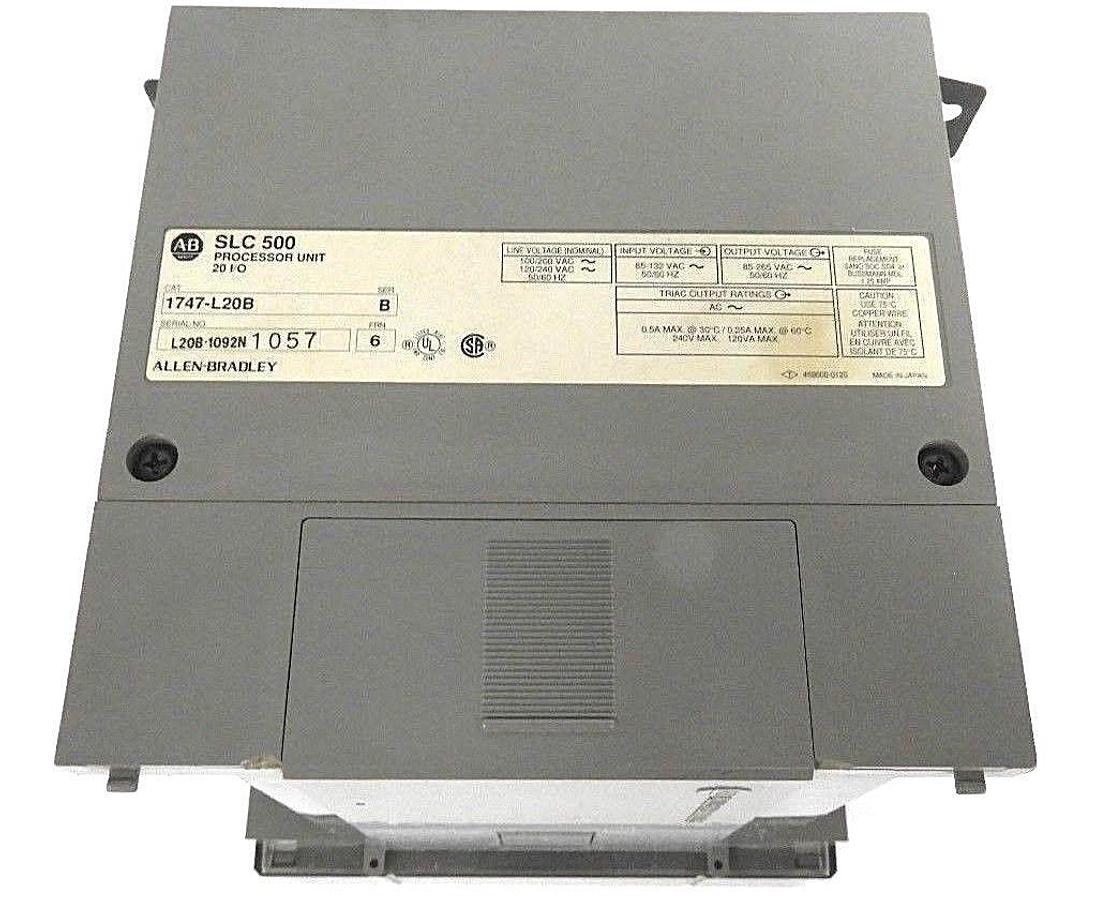 Used ALLEN BRADLEY 1747-L20B PROCESSOR UNIT 1747L20B SLC 500 520 I/O SER. B, FRN. 6