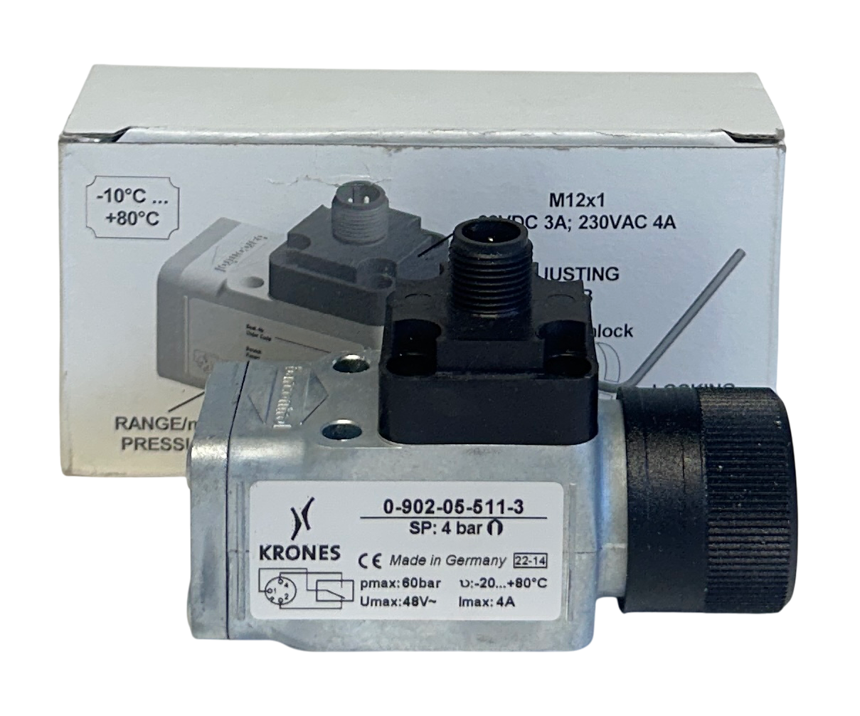 Used KRONES 0-902-05-511-3 / 0902055113 PRESSURE SWITCH 48V 4A MANOMETRIC 60BAR NSMP