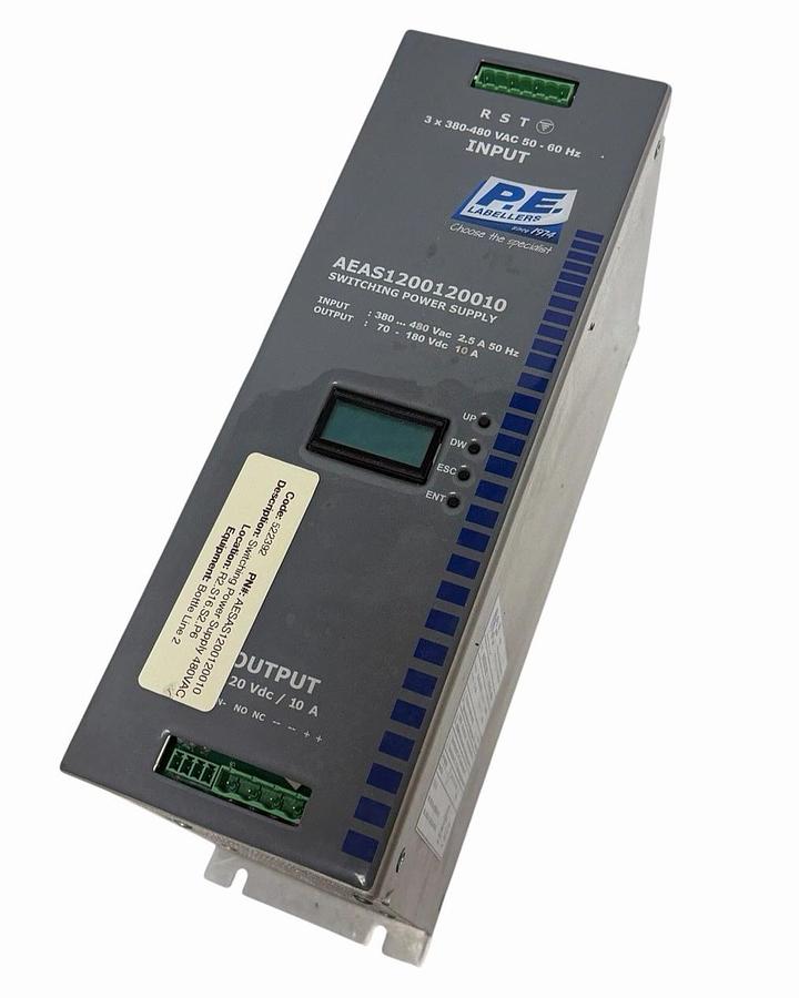 Used ACE INC AEAS1200120010 SWITCHING POWER SUPPLY 380-480 VAC 50/60 HZ
