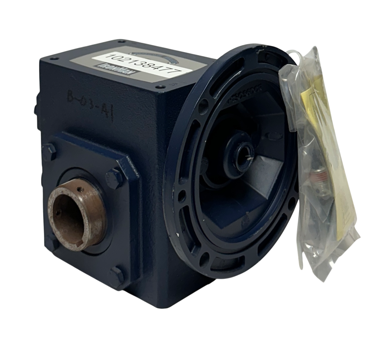 Used GROVE GEAR IRONMAN GRG-HMQ821-20-H1-56-23 / GRG8210541.23 WORM REDUCER 20:1 NSNP