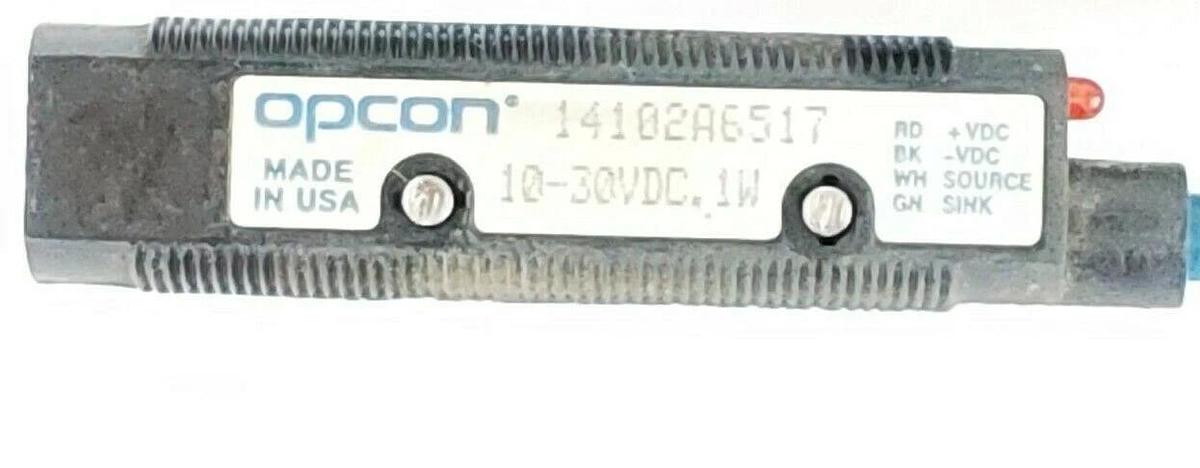 Used LOT OF 2 OPCON 14102A6517 COMET PHOTOELECTRIC SENSORS, 10-30VDC, 1W