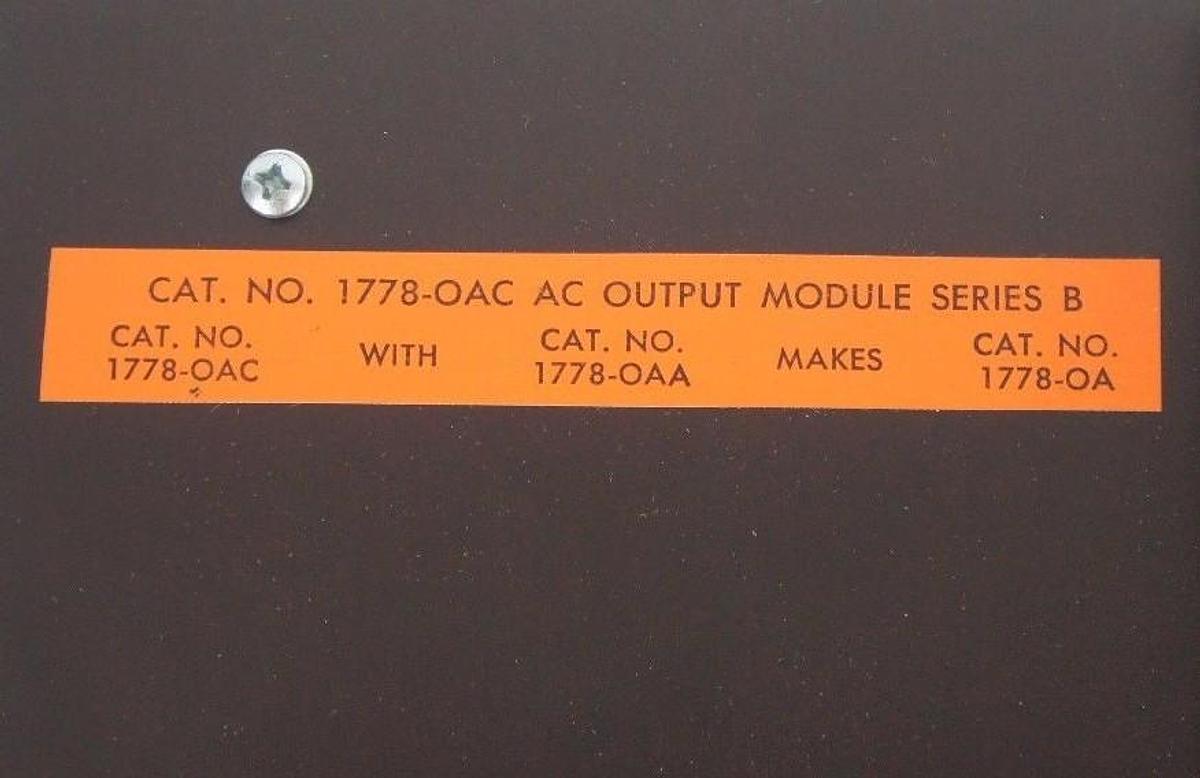 Used ALLEN BRADLEY 1778-OAC AC OUTPUT MODULE SER. B