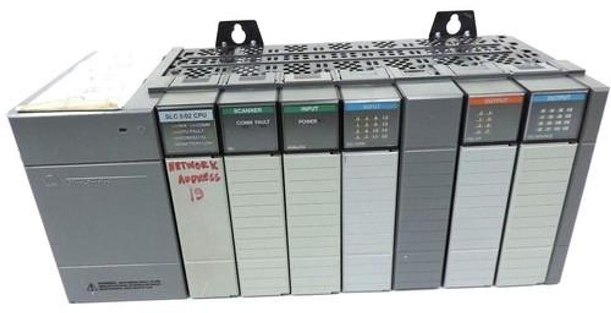Used ALLEN BRADLEY 1746-A7 7-SLOT RACK SER. B WITH 1746-P2 POWER SUPPLY SER. C