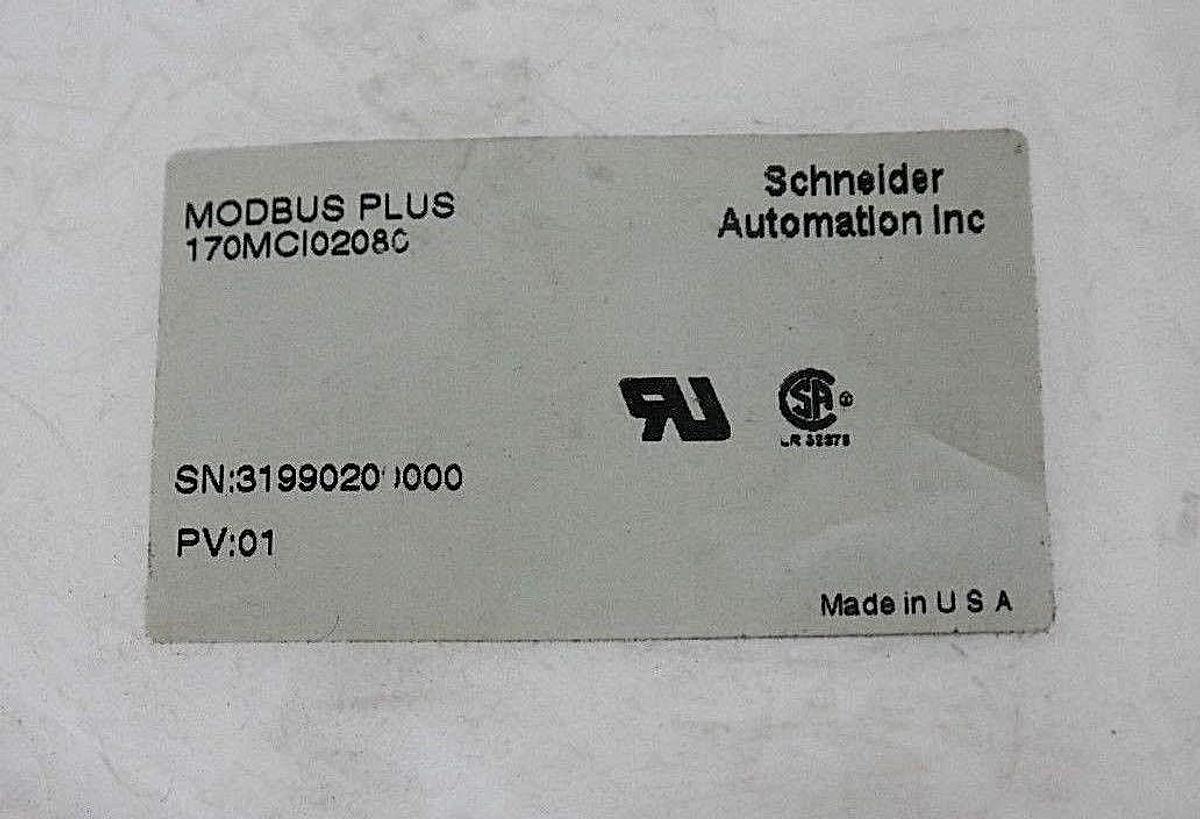 NEW SCHNEIDER MODIBUS PLUS 170MCI02080 DOUBLE-ENDED RJ45 CABLE 30FT PV:01