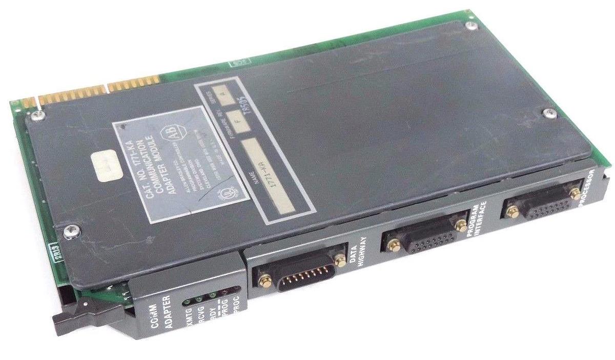 Used ALLEN BRADLEY 1771-KA COMMUNICATION ADAPTER MODULE FIRMWARE REV F SER A 1771KA