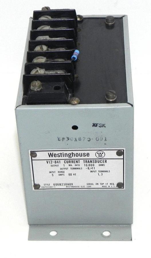 Used WESTINGHOUSE VI2-841 CURRENT TRANSDUCER VI2841 STYLE 606B230A09