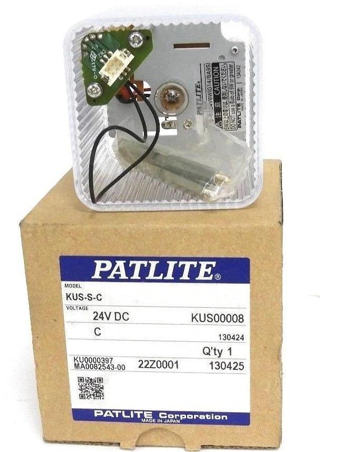 Used NIB PATLITE KUS-S-C CLEAR (WHITE) MODULE (BULB) KUSC 24VDC