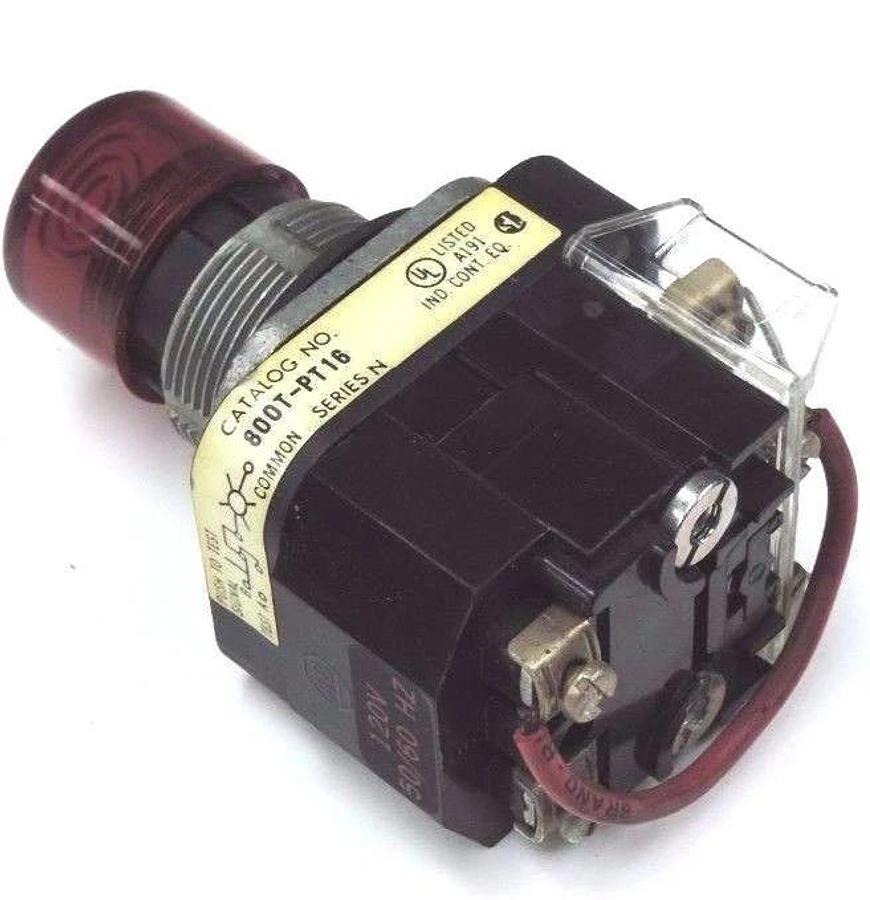 NIB ALLEN BRADLEY 800T-PT16 PUSHBUTTON 800TPT16 SER. N W/ 800T-XA SER. C CONTACT