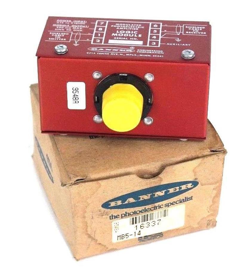 Used NIB BANNER MB5-14 LOGIC MODULE 12-18VDC, MB514