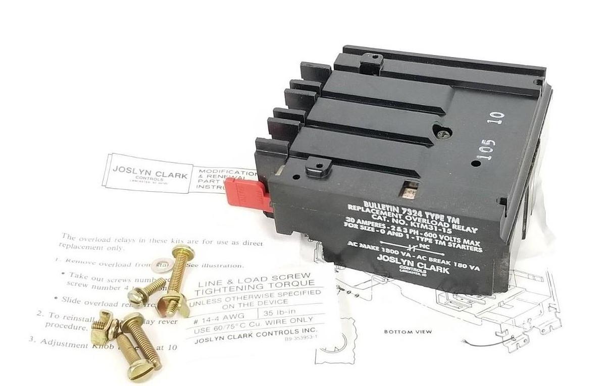 NIB JOSLYN CLARK KTM31-15 OVERLOAD RELAY REPLACEMENT KIT KTM3115