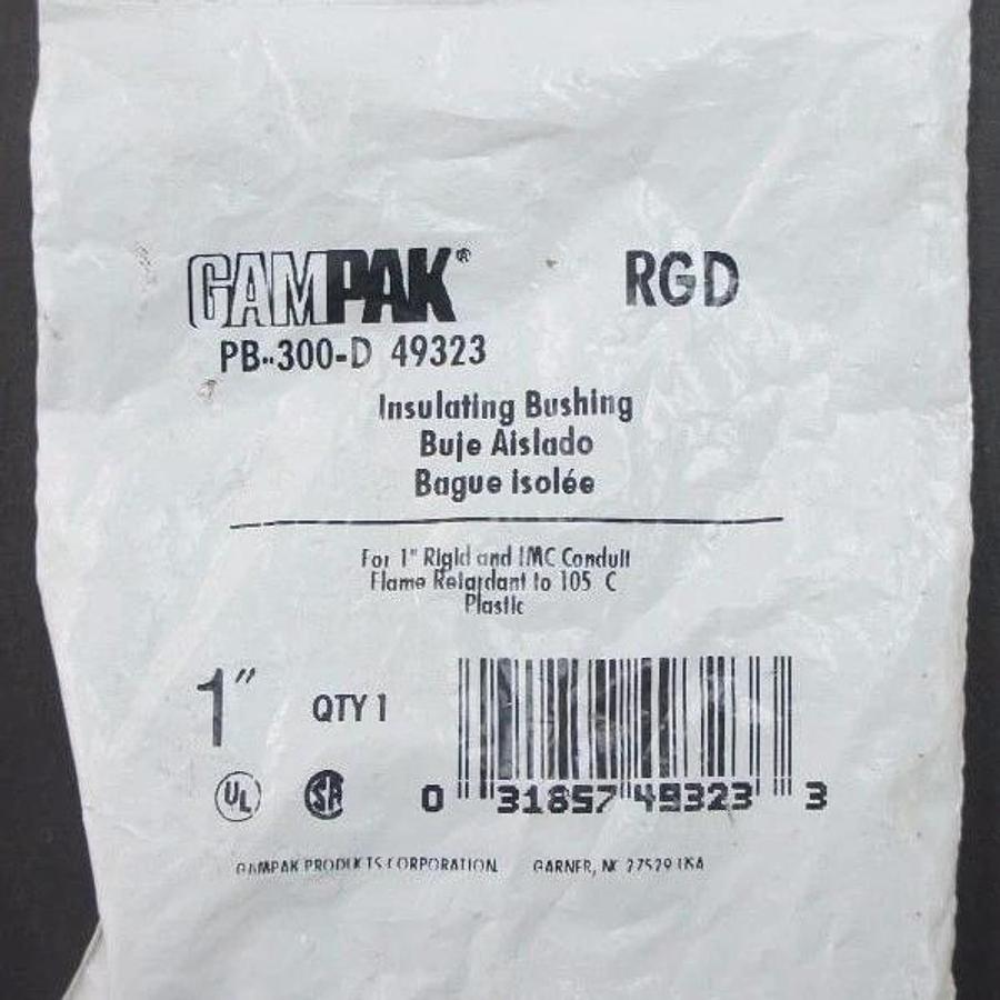 Used LOT OF 2 NEW GAMPAK RGD PB-300-D INSULATING BUSHINGS 1" 49323