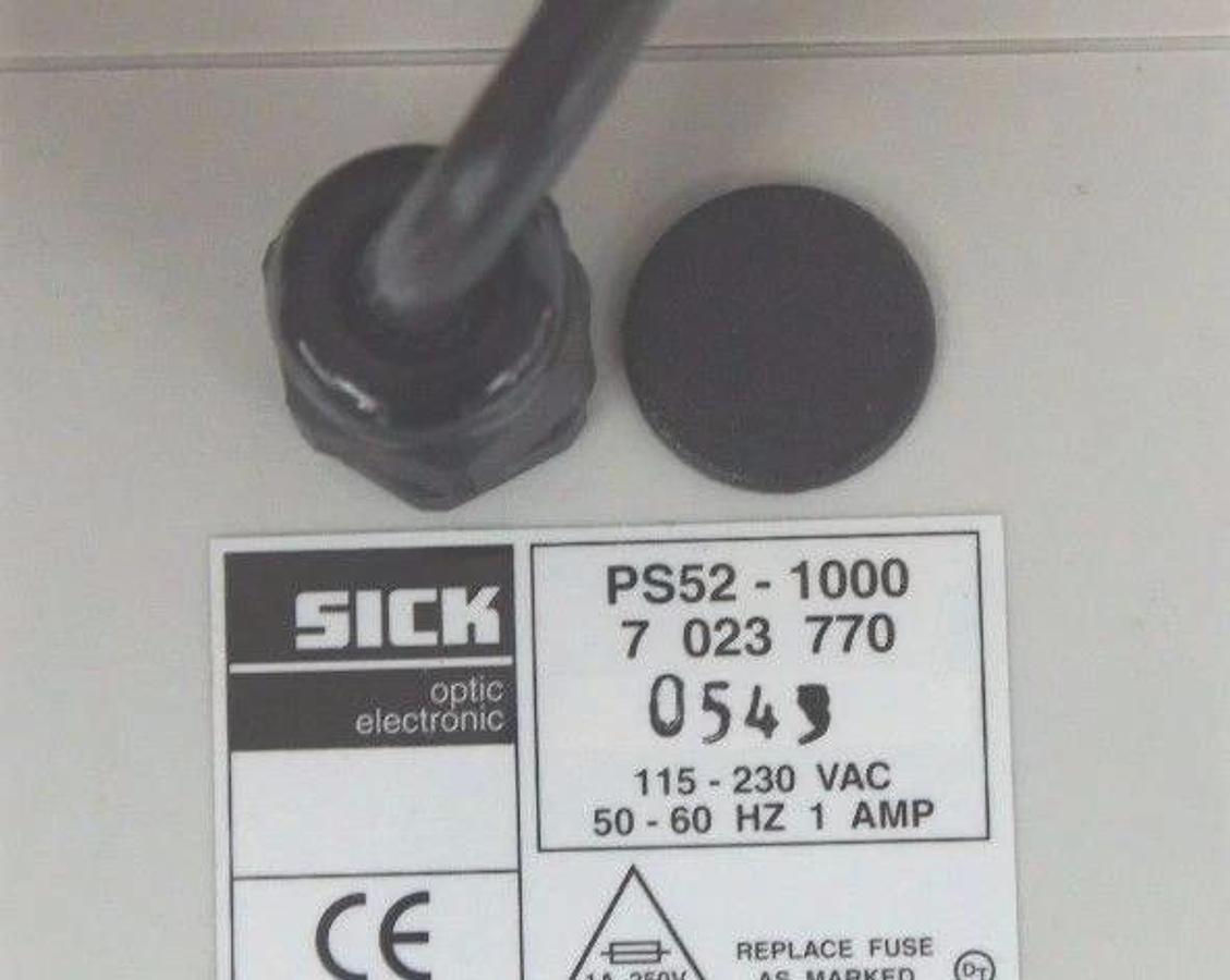 Used NIB SICK PS52-1000 POWER SUPPLY, 7023770, 115-230VAC, 50-60HZ 1AMP, PS521000