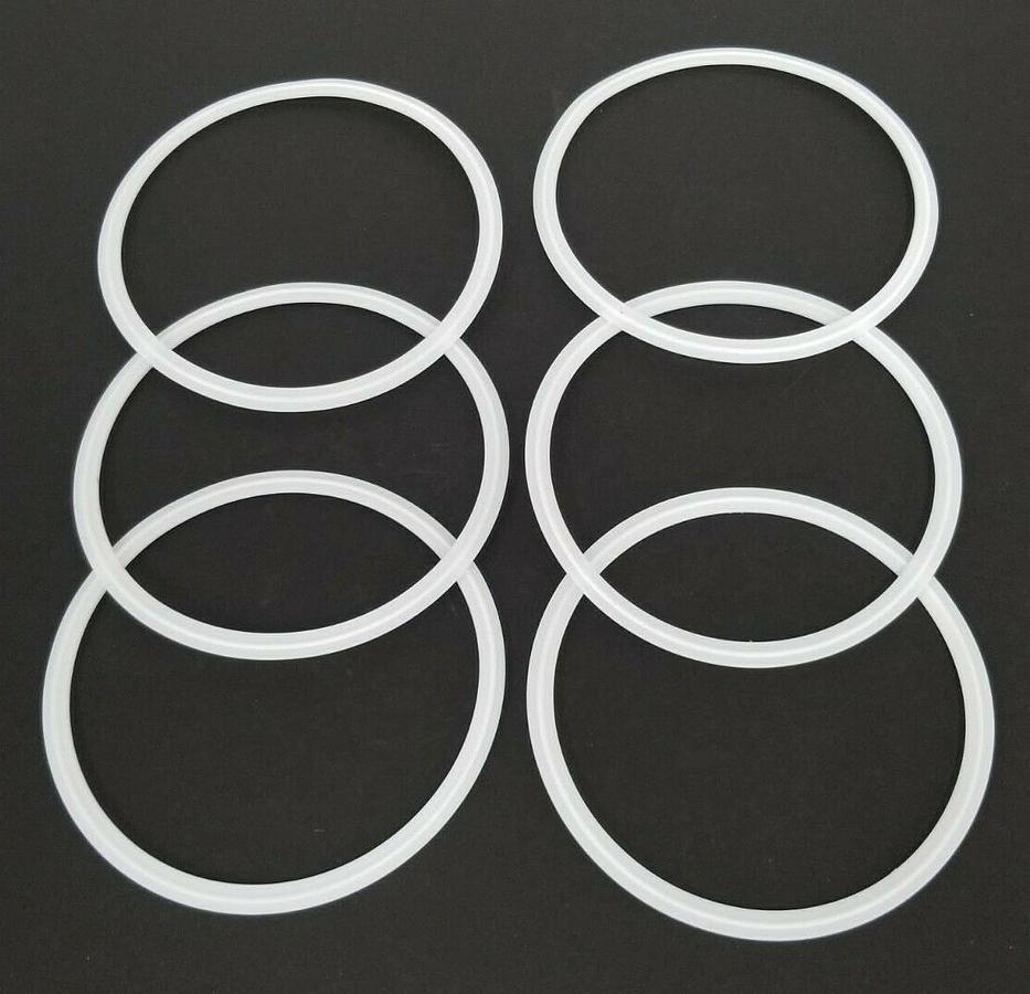 LOT OF 6 NEW PURESERVE SYSTEMS 0-40M0-G STANDARD CLAMP TEFLON 6'' GASKETS