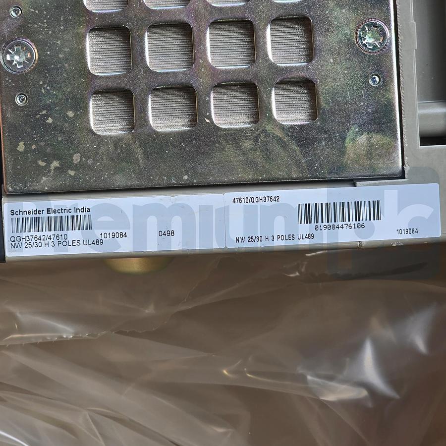 Used Square D WL3GGR44A9DFBBWPEA MasterPact NW25H 3P 2500A Breaker w/Micrologic Trip