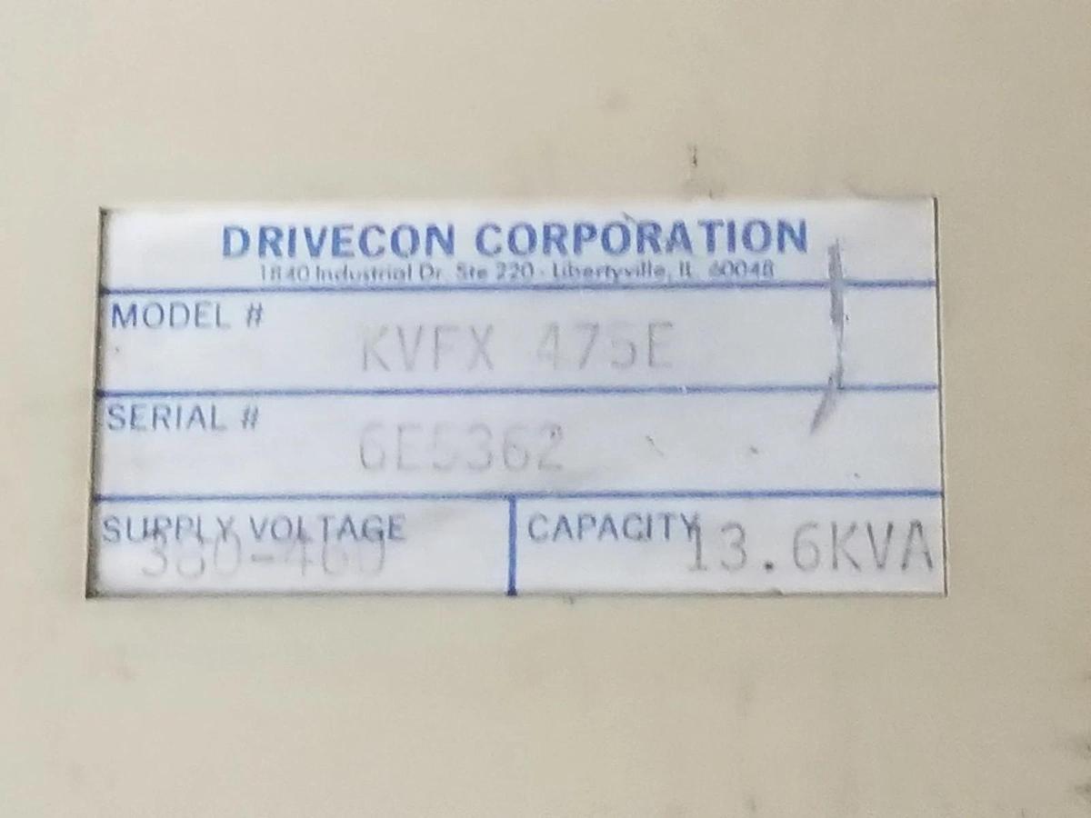 Used DRIVECON KVFX-475-E TRANSISTOR INVERTER DRIVE KVFX475E (COVER ONLY)