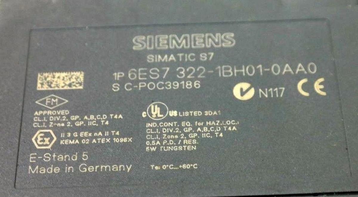 Used LOT OF 4 SIEMENS 6ES7 322-1BH01-0AA0 OUTPUT MODULE 16 POINT 6ES73221BH010AA0