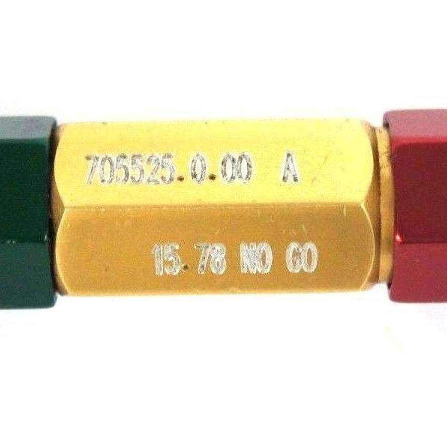Used DELTRONIC PLUG GAGE GO 15.68MM NO GO 15.78MM 705525.0.00 A