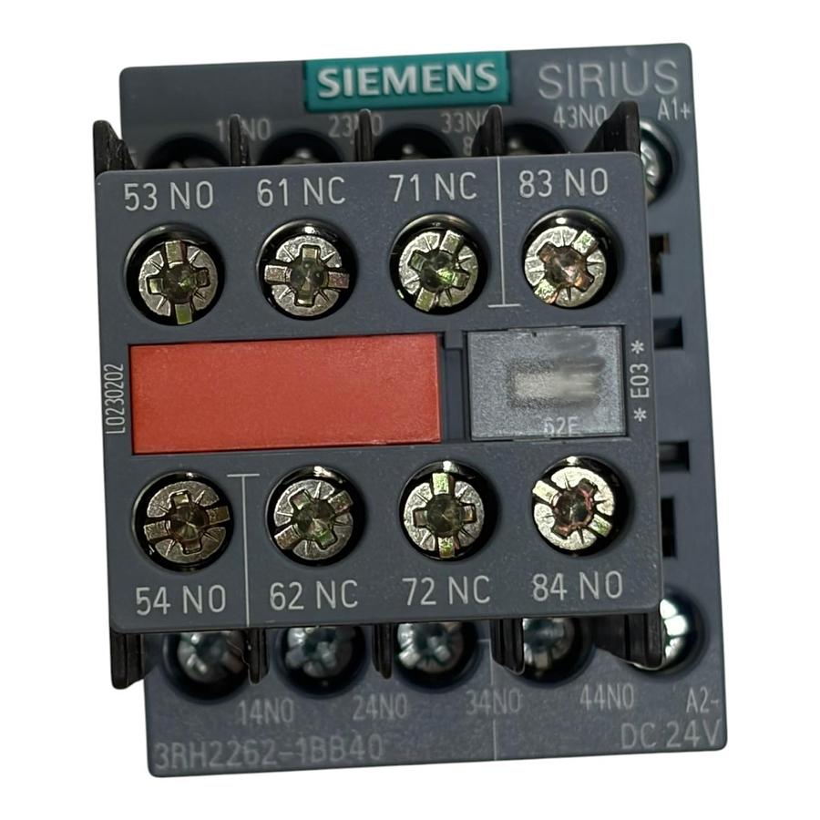 Used Siemens Sirius 3RH2262-1BB40 Contactor Relay 24VDC 62E Auxiliary Block New