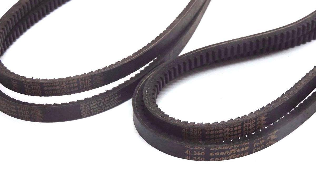 Used LOT OF 4 NEW GOODYEAR FHP V-BELTS 4L350, 4L280, 4L500, 4L490