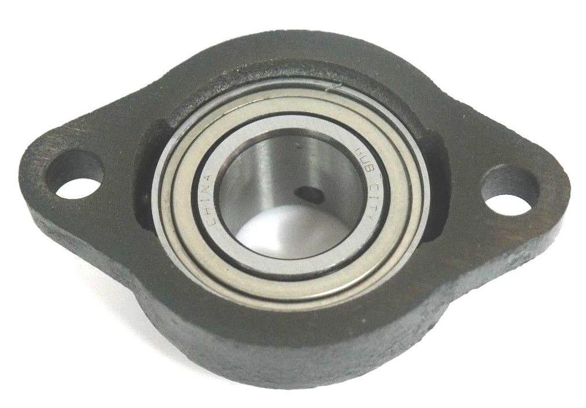 Used LOT OF 4 NEW HUB CITY B250RX1 FLANGE BEARINGS 1", SET SCREW, 2-BOLT, 1320111309