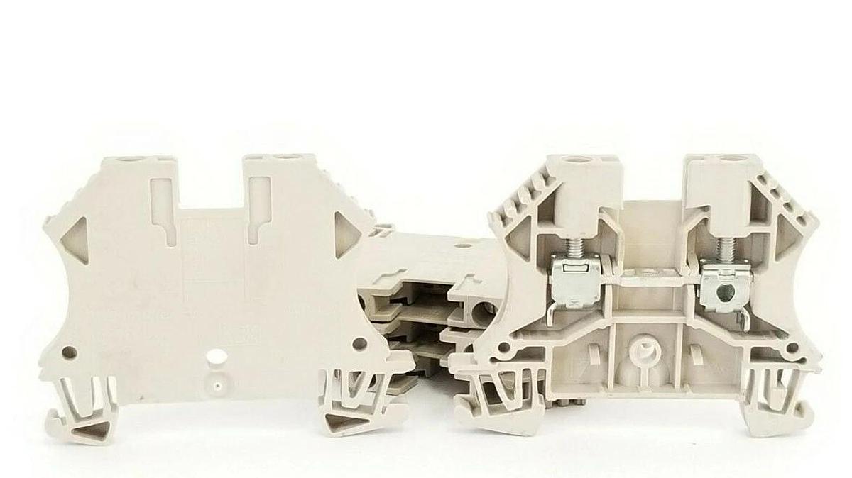 Used LOT OF 5 WEIDMULLER WDU 4 TERMINAL BLOCK 800V 4MM DARK BEIGE WDU4