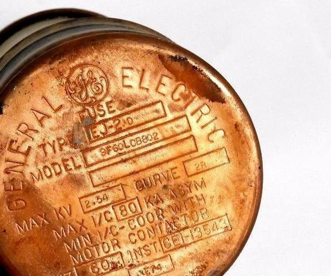 Used GENERAL ELECTRIC 9F60LCB802 TYPE EJ-2 FUSE, MAX KV 2.54 CURVE 2R