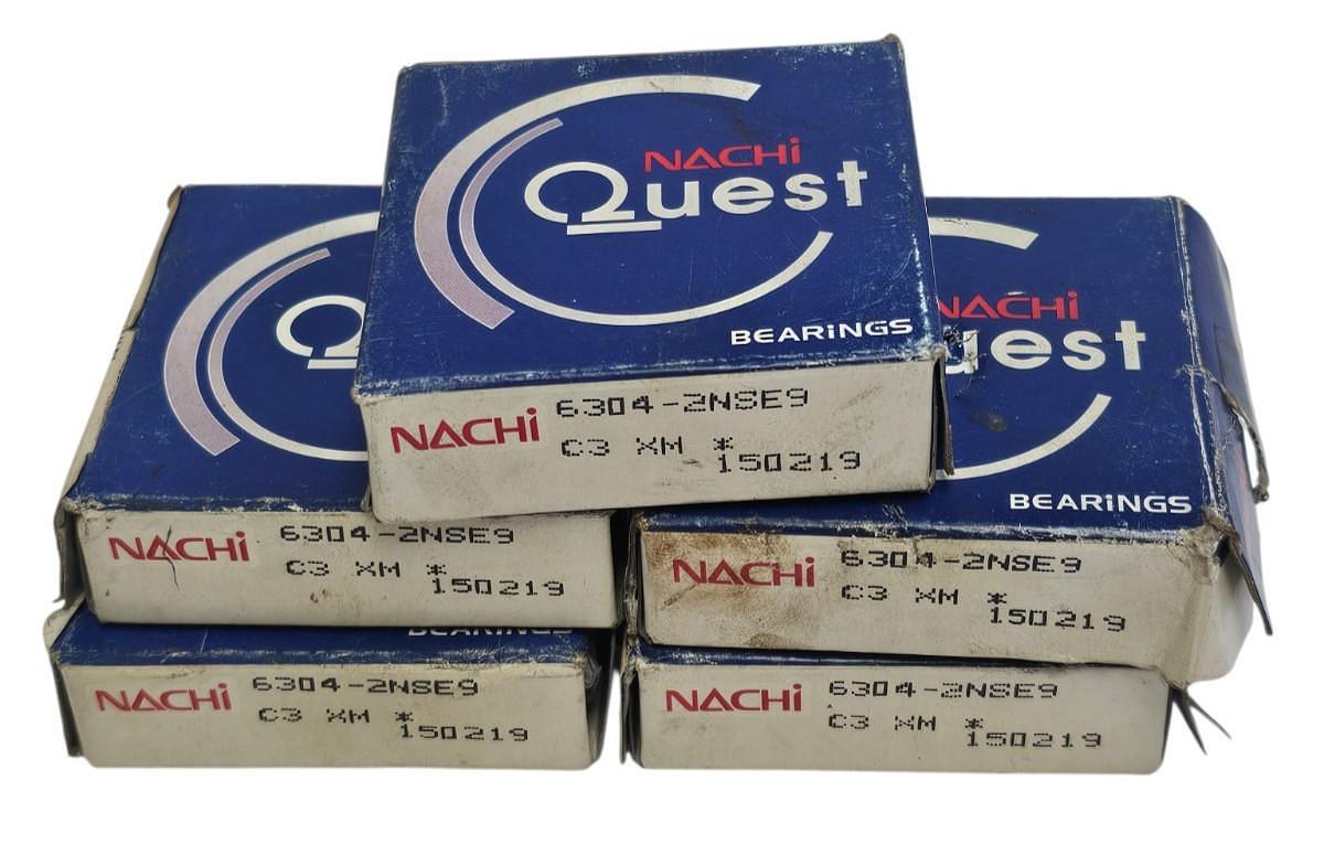 LOT OF 5 NIB NACHI 6304-2NSE9 BEARINGS 63042NSE9 SEALED
