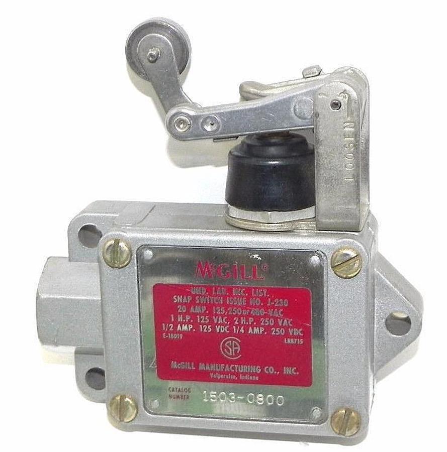 Used NEW MCGILL 1503-0800 SNAP SWITCH ISSUE NO. J-230, 15030800