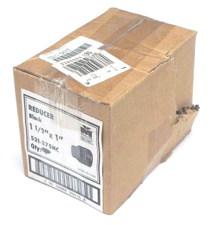 Used LOT OF 2 NEW MUELLER 521-375HC BLACK REDUCERS 1-1/2" X 1", 521375HC