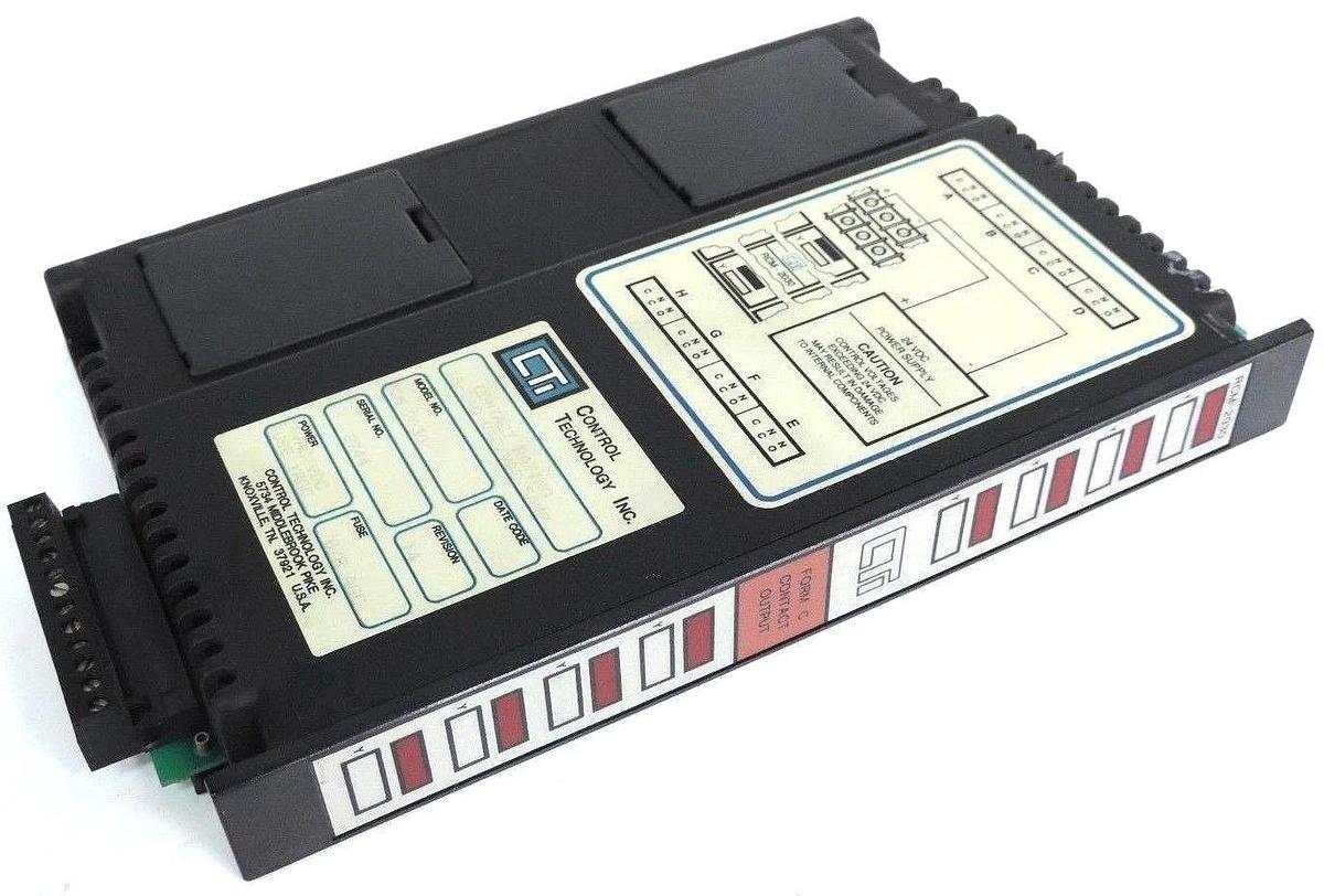 Used CTI, CONTROL TECHNOLOGY INC. P/N: RCM-2030 FORM C CONTACT OUTPUT MODULE REV 14