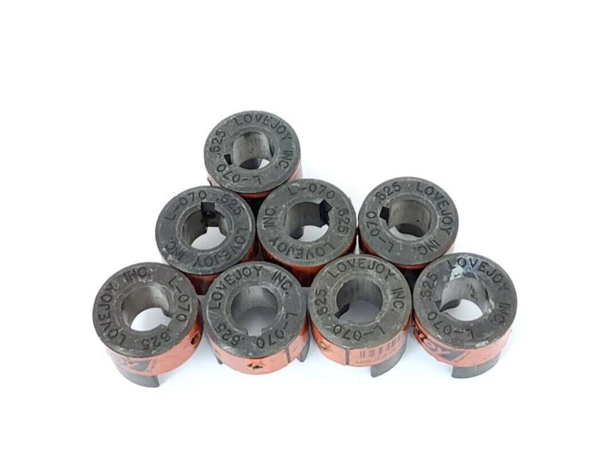 Used LOT OF 8 LOVEJOY 68514410424 L-070 .625 JAW COUPLINGS