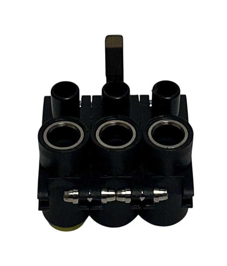 Used LEGRIS 33000005-L / 33000005L LEFT FITTING 6-PLUG CONNECTOR FLUID MODULAR NSNP