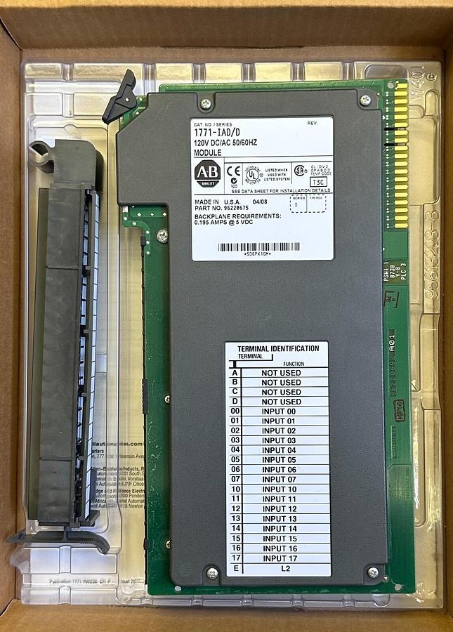 Used NEW ALLEN BRADLEY 1771-IAD /D PLC-5 16-PT DIGITAL INPUT MODULE 120V 1771IAD