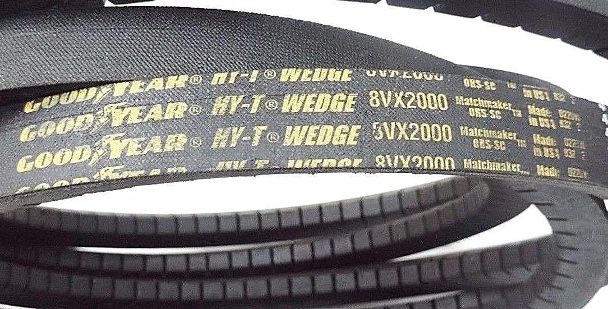 Used NEW GOODYEAR 8VX2000 HY-T WEDGE MATCHMAKER BELT 1INCH WIDE 200INCH OC COGGED