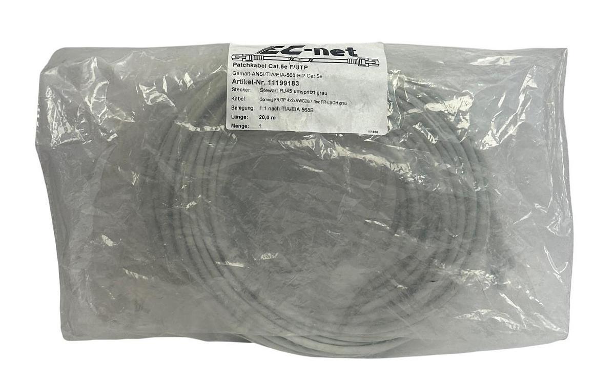 EC-net 11199183 EtherNet PATCH CABLE CAT 5e STEWART RJ45 20M NSMP