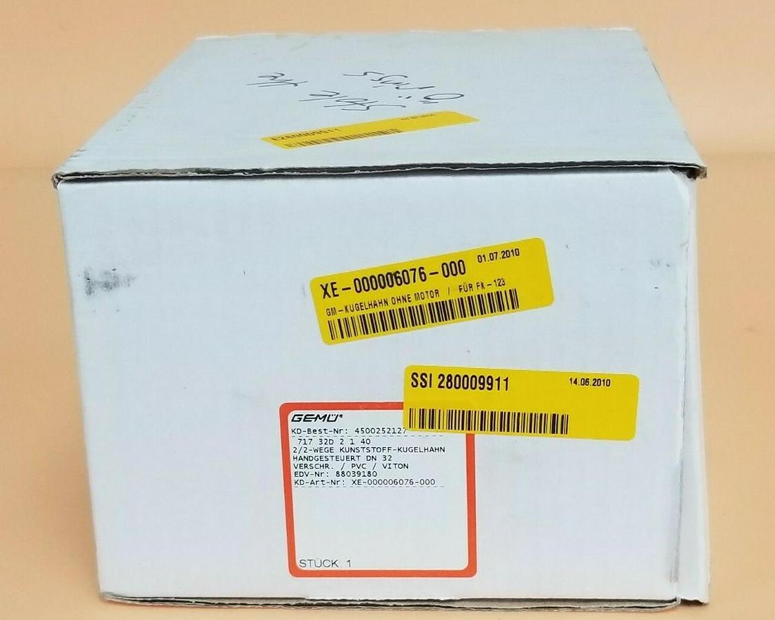 Used NEW GEMU 4500252127 VKD DUAL BLOCK 2-WAY BALL VALVE DN10-50, 717-32D-2-1-40
