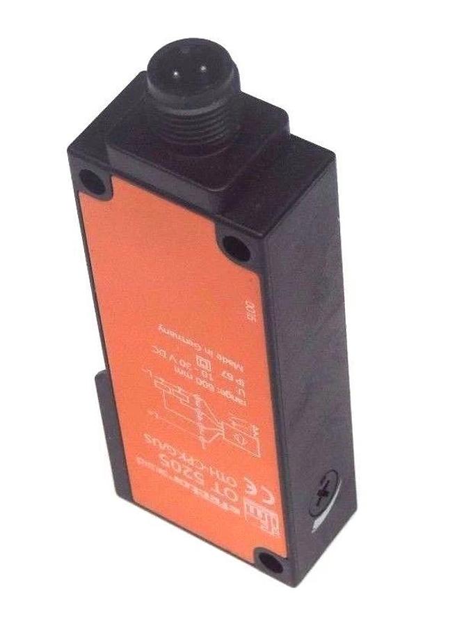 Used IFM EFECTOR OT 5205 REFLECTION SENSOR OTH-CPKG/US, 10-30VDC, RANGE: 600MM