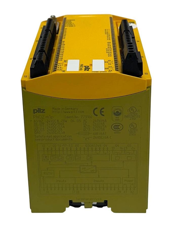 Used PILZ PNOZ m1p / 773100 BASE UNIT SAFETY CONTROLLER RS-232 24VDC SUPPLY USNP
