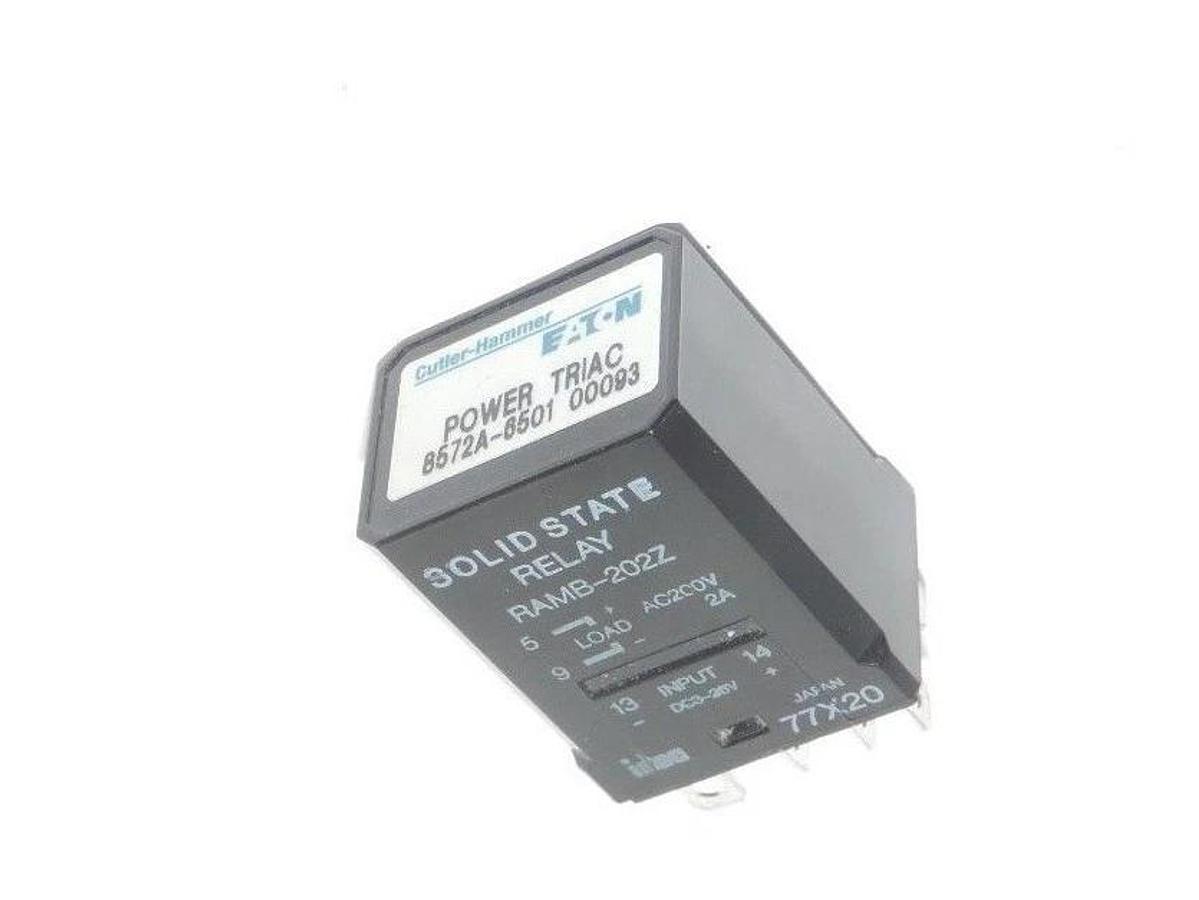Used CUTLER-HAMMER RAMB-202Z SOLID STATE RELAY POWER TRIAC 8572A-6501