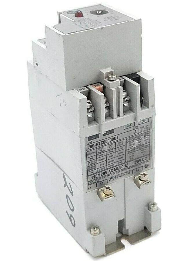 Used ALLEN BRADLEY 700-RTC00000U1 SOLID-STATE TIMING RELAY 120V DC SER. A