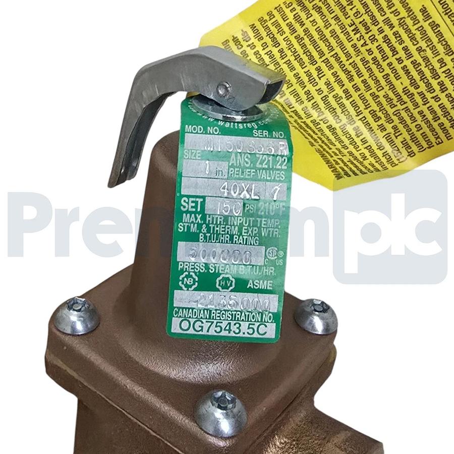 Watts 40XL-7-150210 1" Automatic Reseating T&P Relief Valve 150-PSI 0163765 NSMP