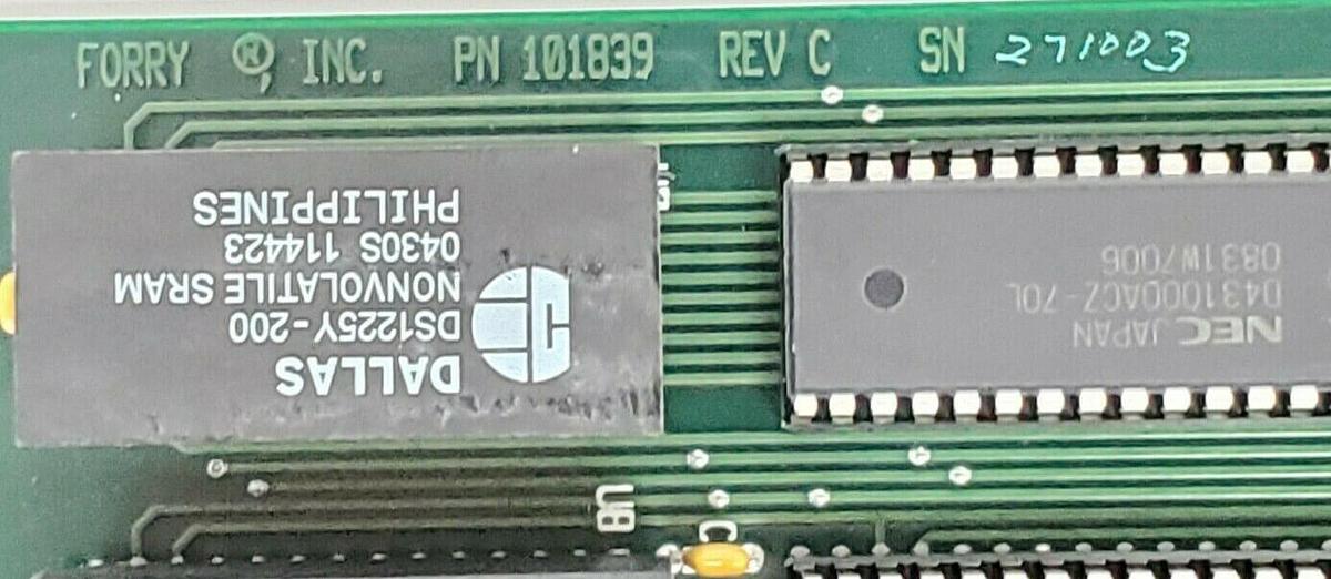 Used FORRY 101839 PC BOARD REV. C