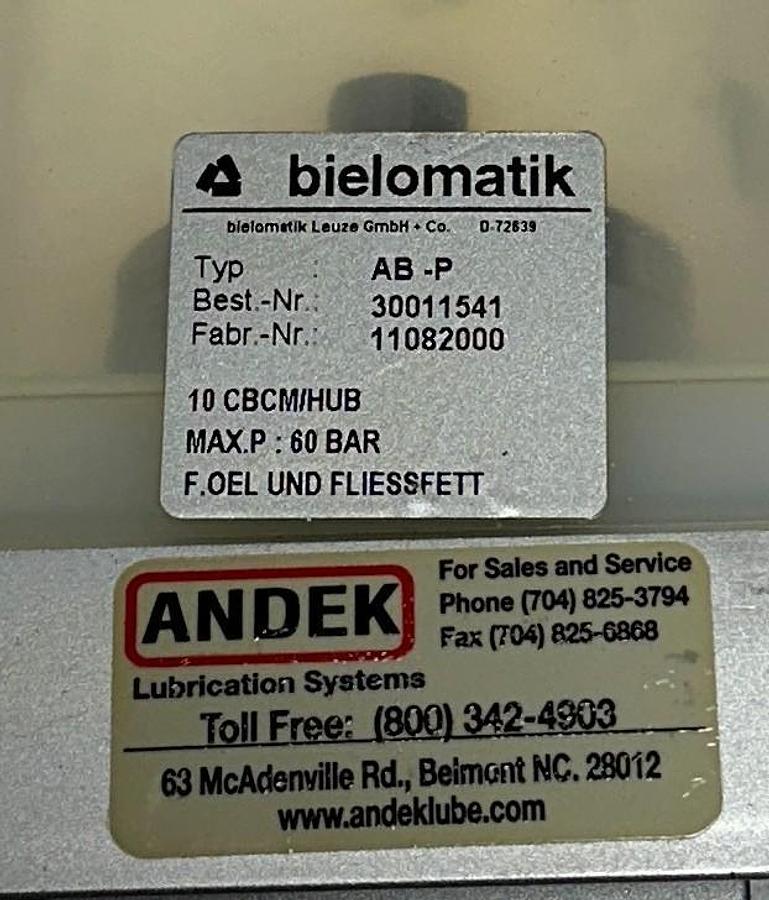 Used BIELOMATIK AB-P / 30011541 / 11082000 SINGLE PISTON HYDRAULIC PUMP 10CBCM NSNP