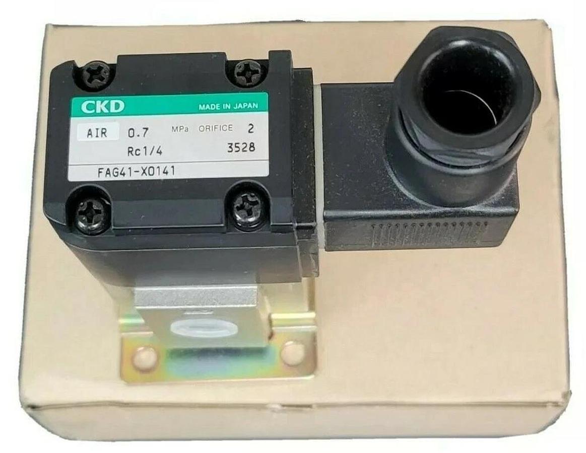 Used NIB CKD FAG41-X0141 SOLENOID VALVE AC200V AIR 0.7MPa ORIFICE 2 RC 1/4 3528