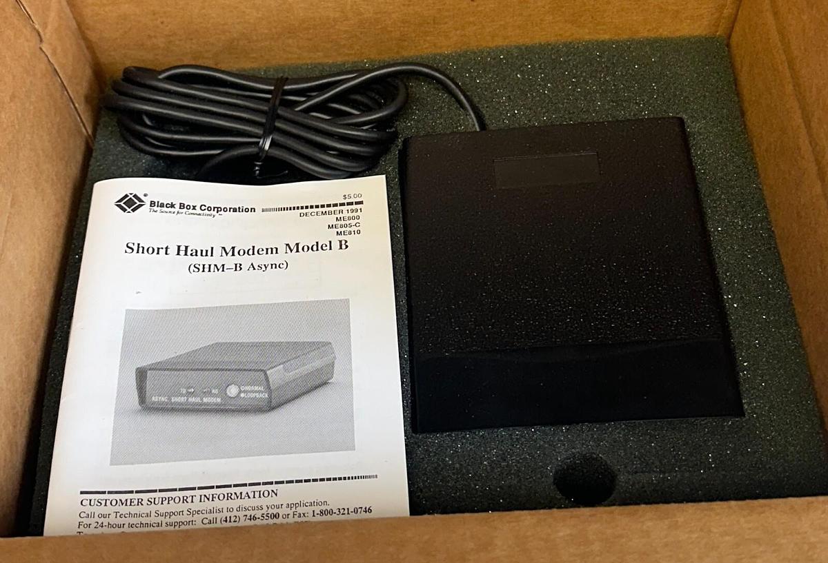 Used NEW BLACK BOX ME800A / 50194 OPERATOR INTERFACE SHORT HAUL MODEM SHM-B NSMP