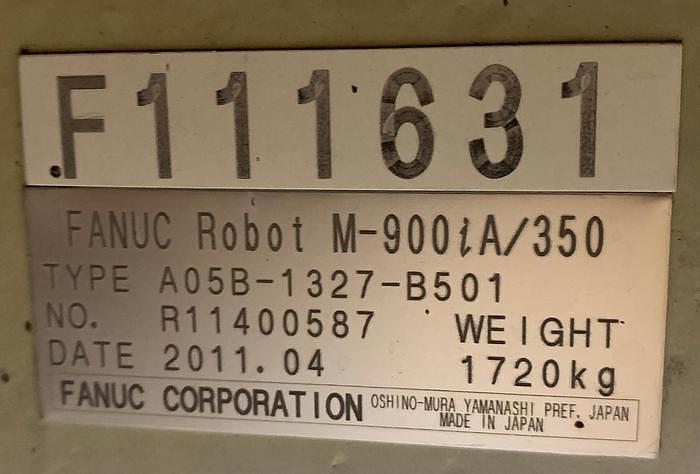 Used FANUC  M900iA/350 6 AXIS CNC ROBOT WITH R30iA CONTROLLER 350KG X 2650mm REACH
